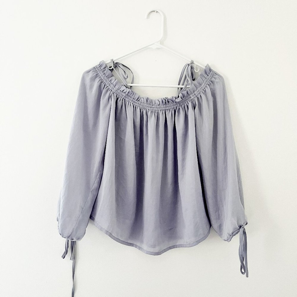 La Hearts Women's Small Blouse Light Blue